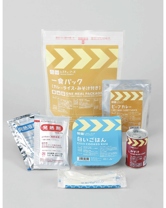 【3年保存】レスキューフーズ 1食パック×12箱 カレーライス＆みそ汁つき