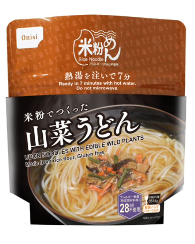 【5年保存】尾西食品 米粉でつくった山菜うどん 30食セット