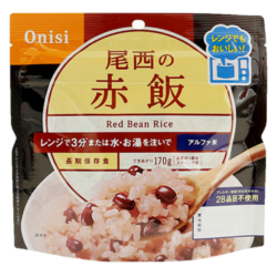 【5年保存】80g尾西のレンジ+(プラス) 赤飯20食セット