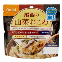 【５年保存】80g尾西のレンジ＋（プラス）　山菜おこわ20食セット
