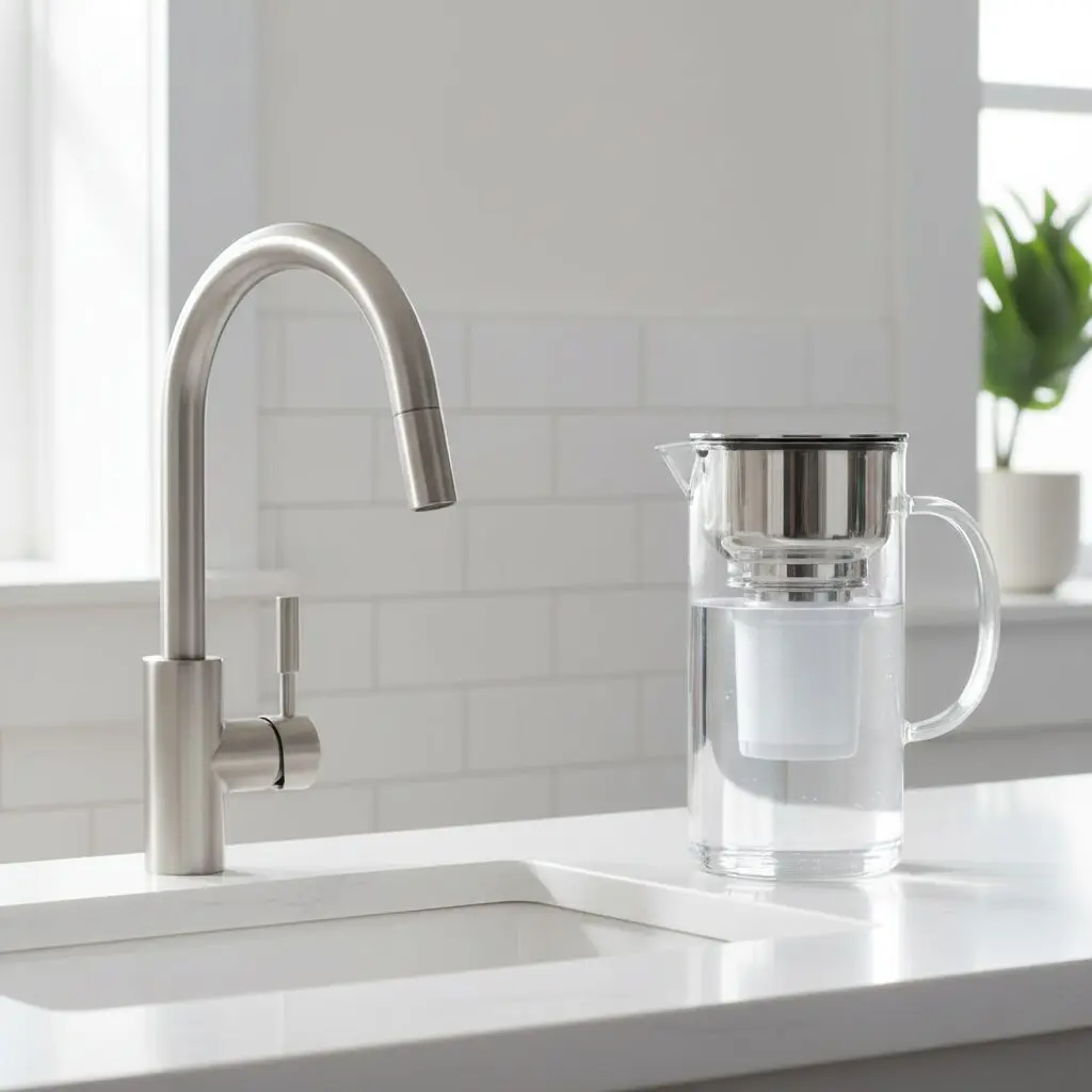 浄水器と水道水の比較イメージ