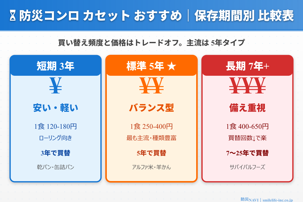 防災コンロ カセット おすすめ 保存期間比較