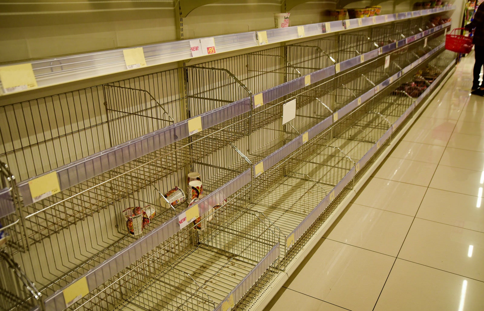 災害時の食料品売り切れ