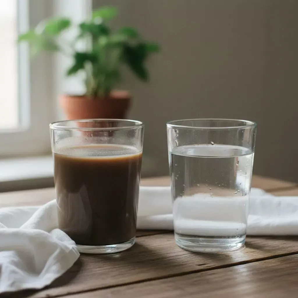 濁った水と清水の比較イメージ